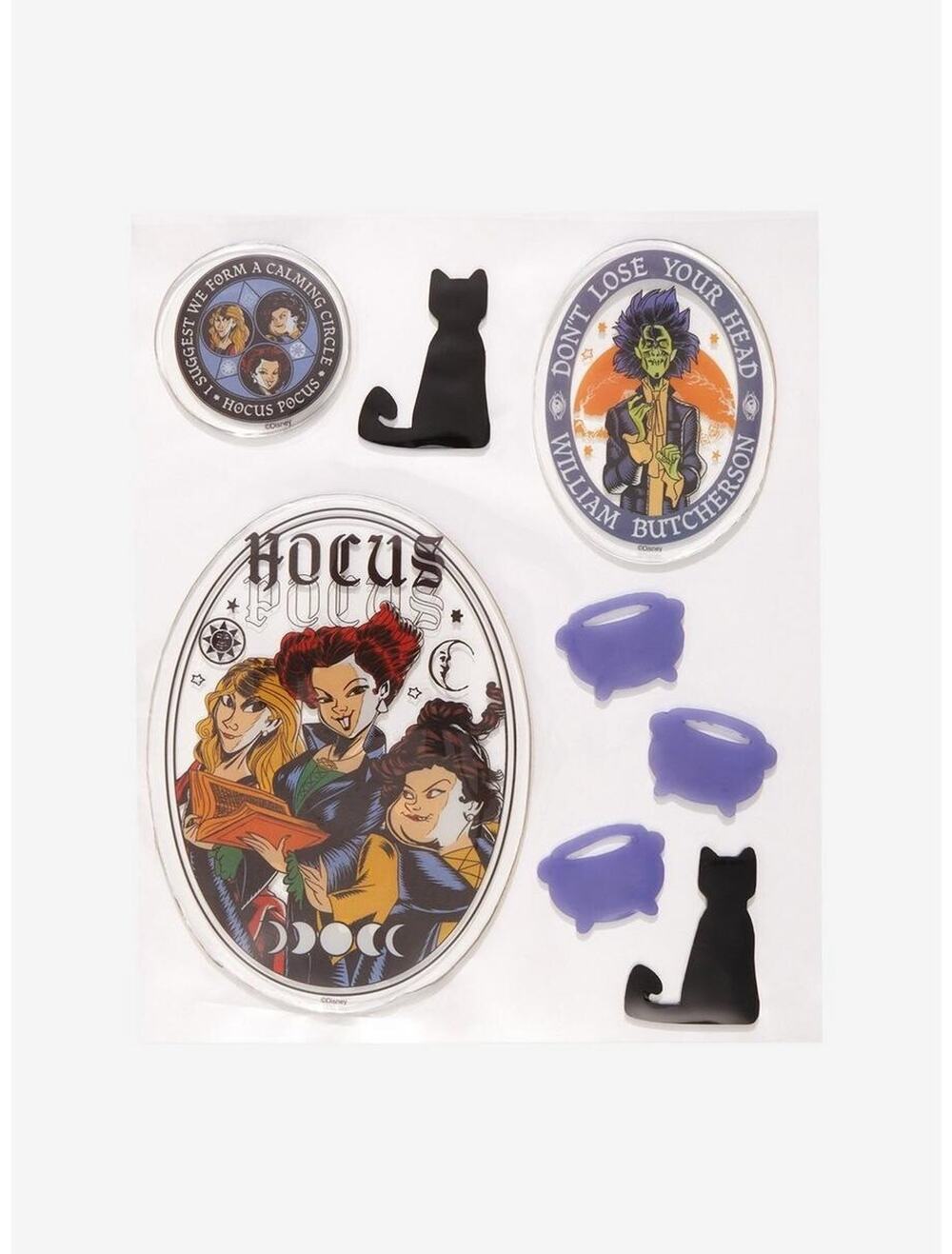 Disney Hocus Pocus Illustration Icons Gel Clings 8 Decorative Halloween Clings
